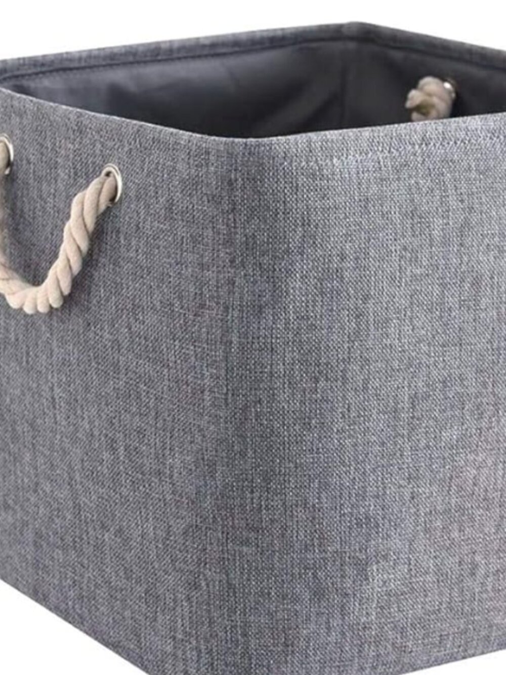 Fabric Cube Storage Organizer Box Collapsible (Gray)